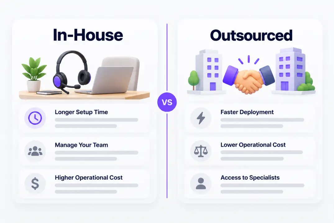 In-house versus outsourced call conversion optimization service comparison