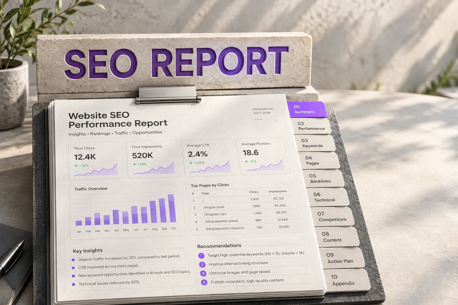 SEO Report Template: A Copy-Paste Monthly Format